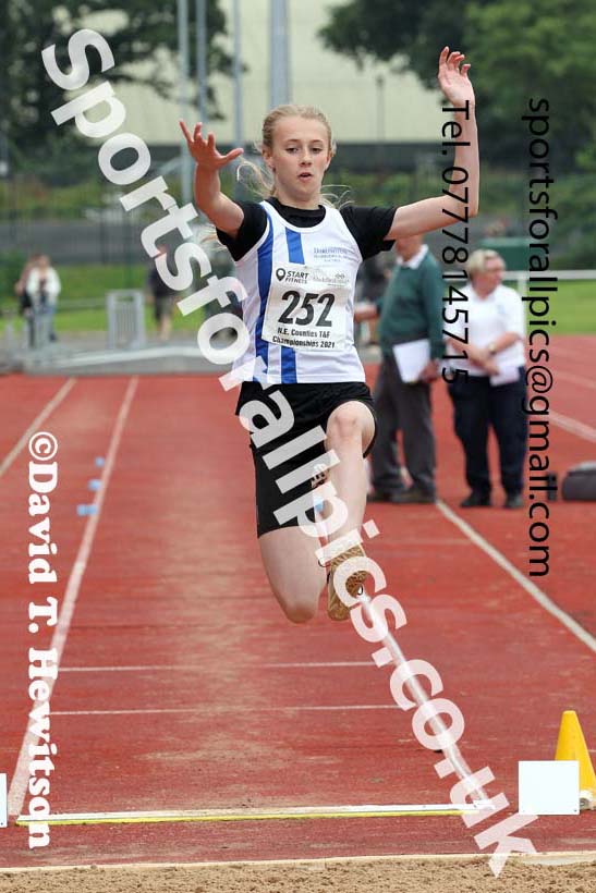 Women and Girls long jump, 2021 North Eastern Track and Field Champs., Middesbrough. Photo: David T. Hewitson/Sports for All Pics